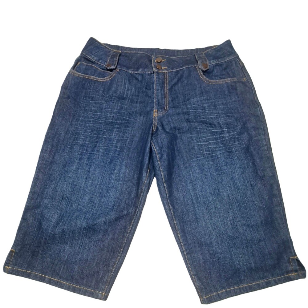 VINTAGE piper & blue Women's Size 16 Classic Capri Mid Rise Denim Designer Jeans